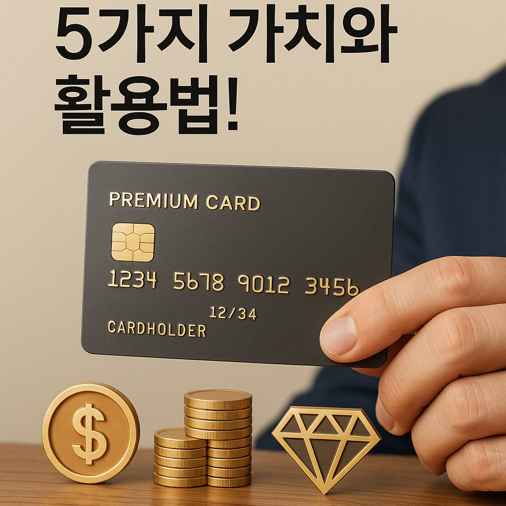 Illustration of 연회비 비싼 카드, 5가지 가치와 활용법!