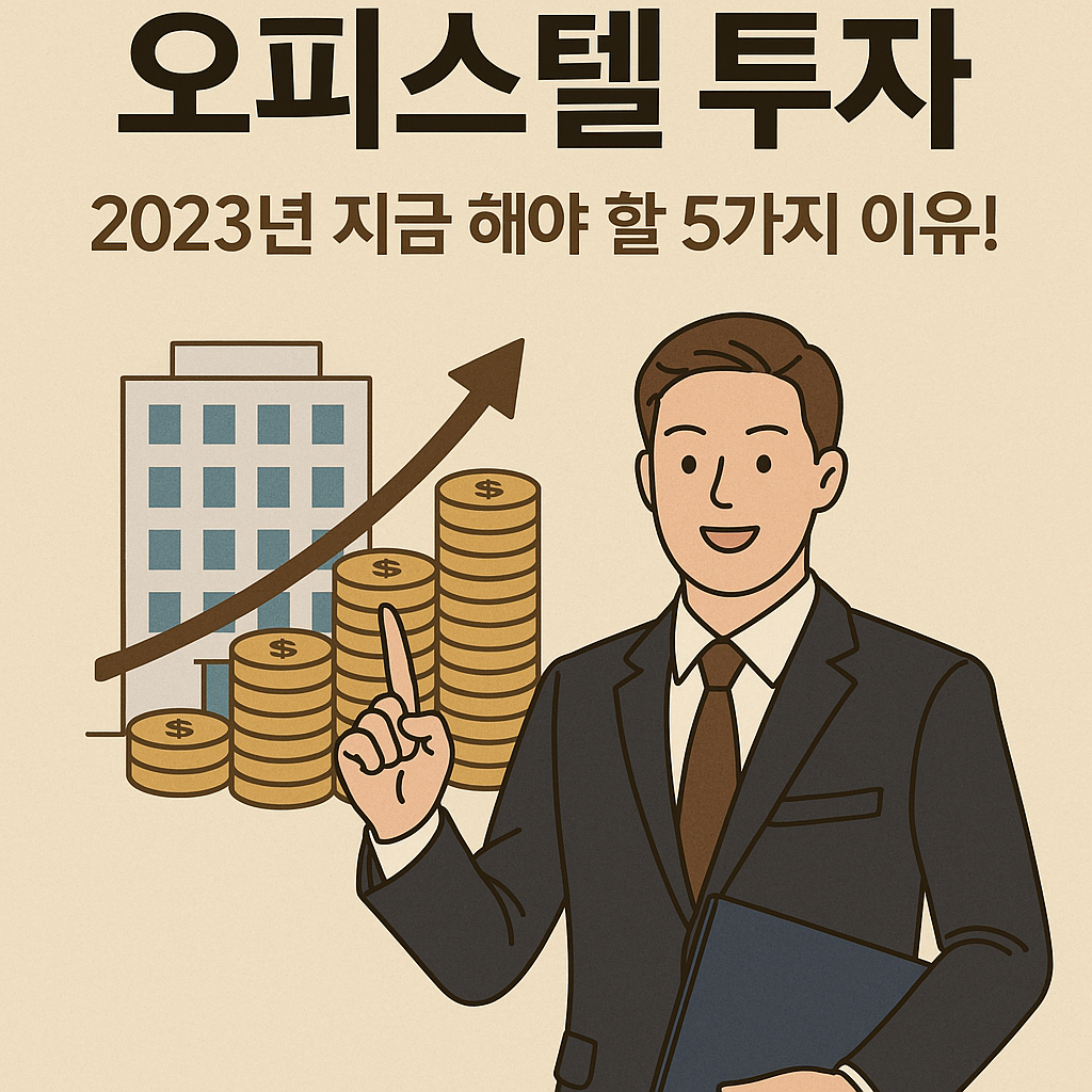 Illustration of 오피스텔 투자, 2023년 지금 해야 할 5가지 이유!