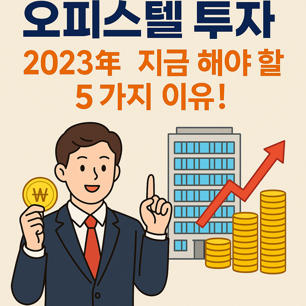 오피스텔 투자 가이드: 시장 환경 변화에 따른 5가지 전략적 선택