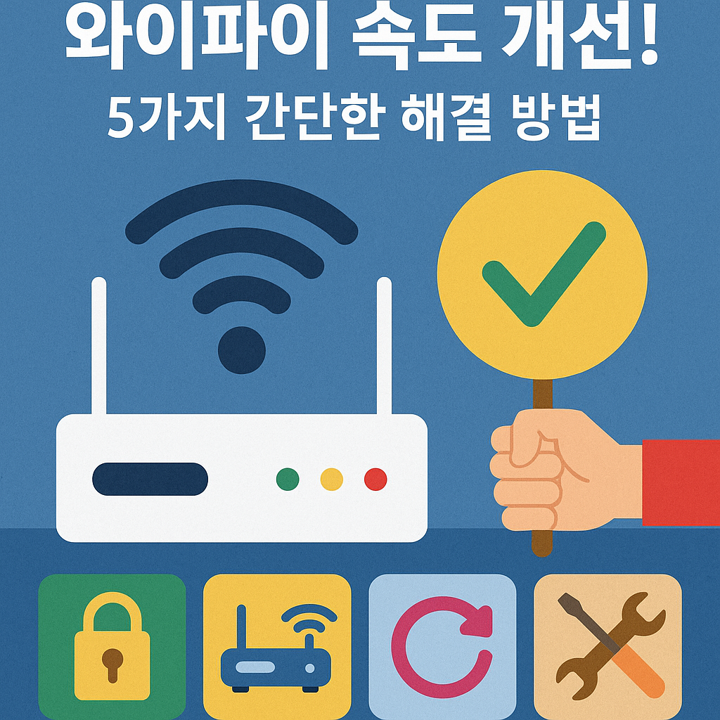 Illustration of 와이파이 속도 개선! 5가지 간단한 해결 방법