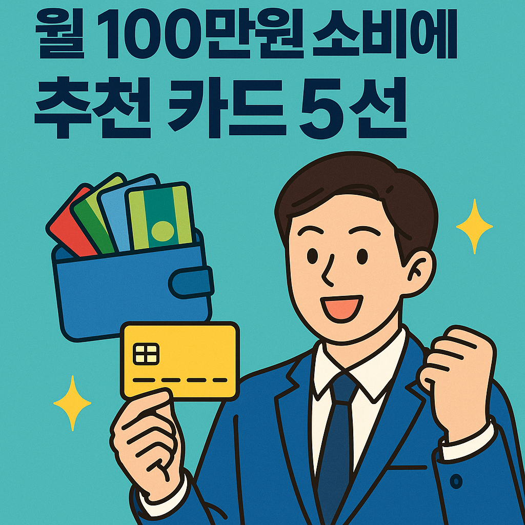 신용카드 추천 가이드: 월 100만원 소비 효율을 극대화하는 BEST 5