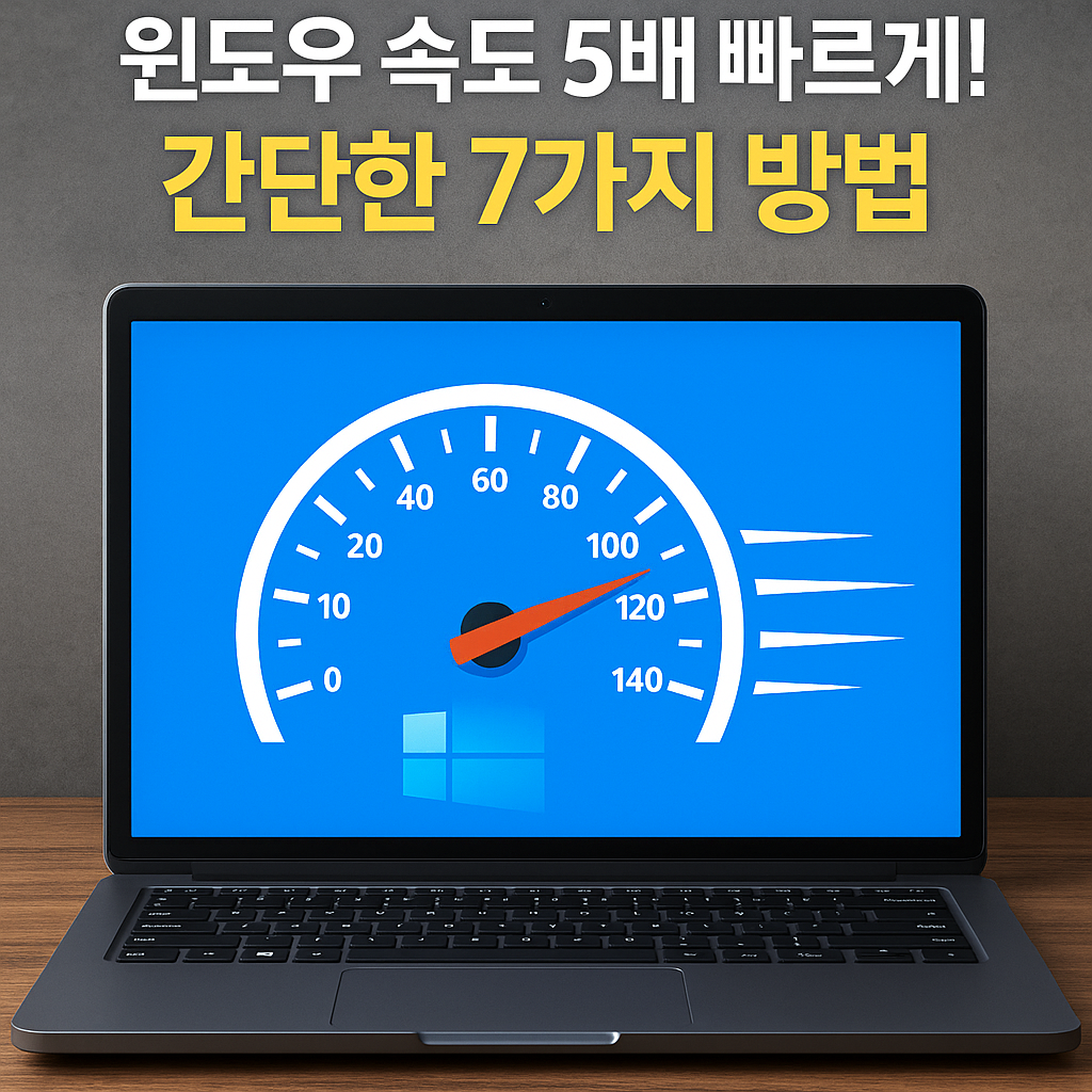 Illustration of 윈도우 속도 5배 빠르게! 간단한 7가지 방법