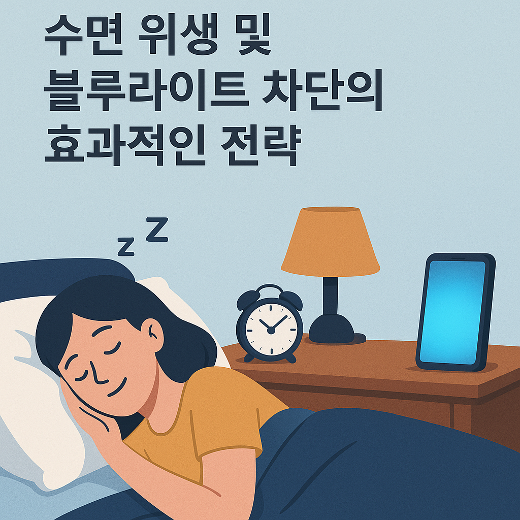 Additional Illustration of 일상 정보: 수면 위생 및 블루라이트 차단의 효과적인 전략