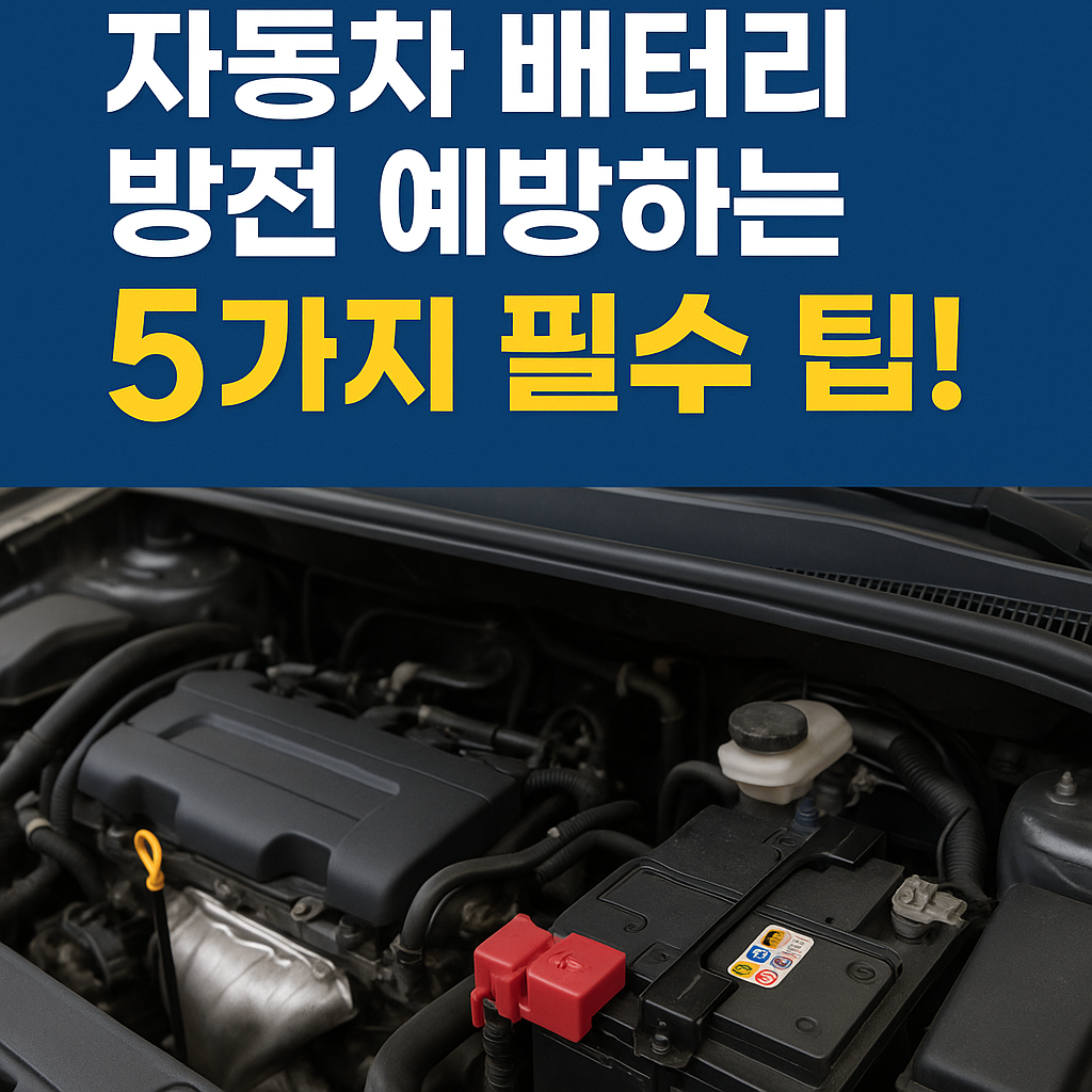 Illustration of 자동차 배터리 방전 예방하는 5가지 필수 팁!