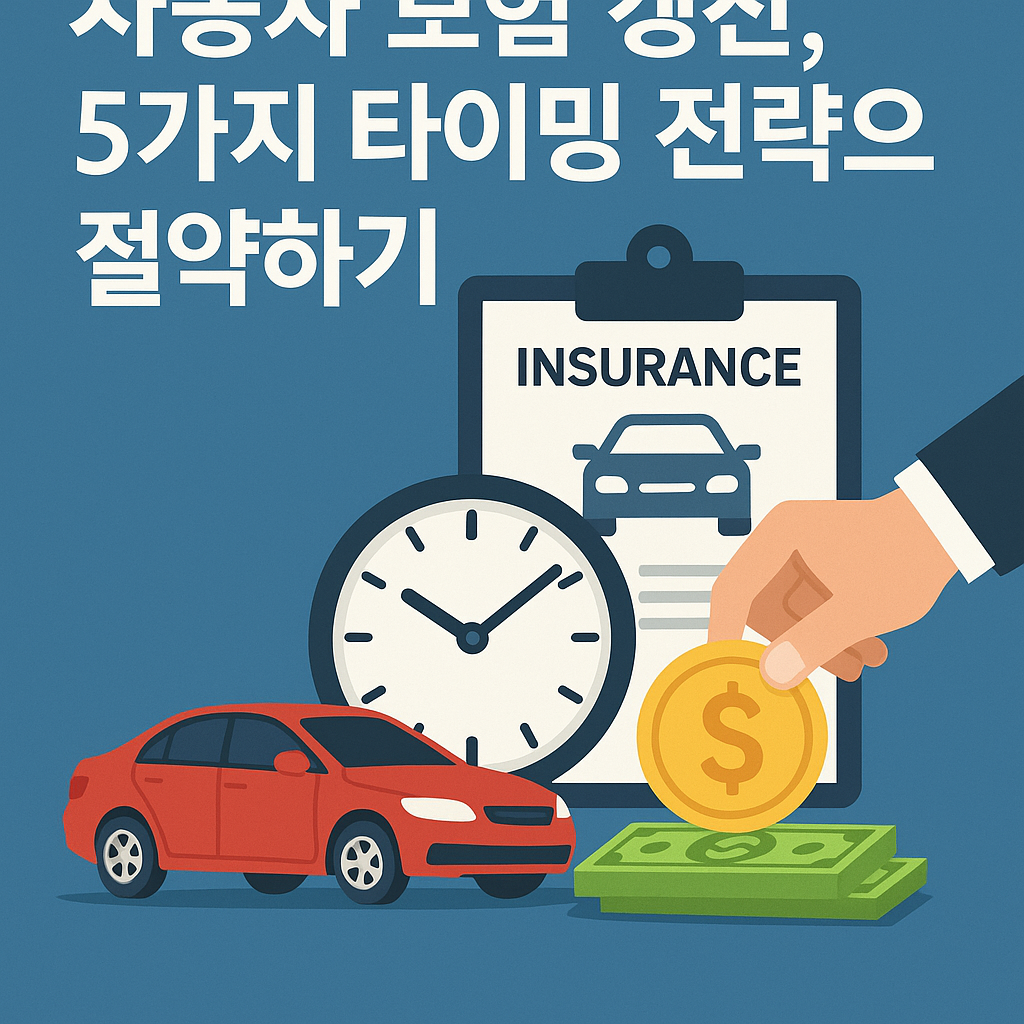 자동차 보험 갱신 절약: 가계 고정비 최적화를 위한 5가지 전략적 타이밍
