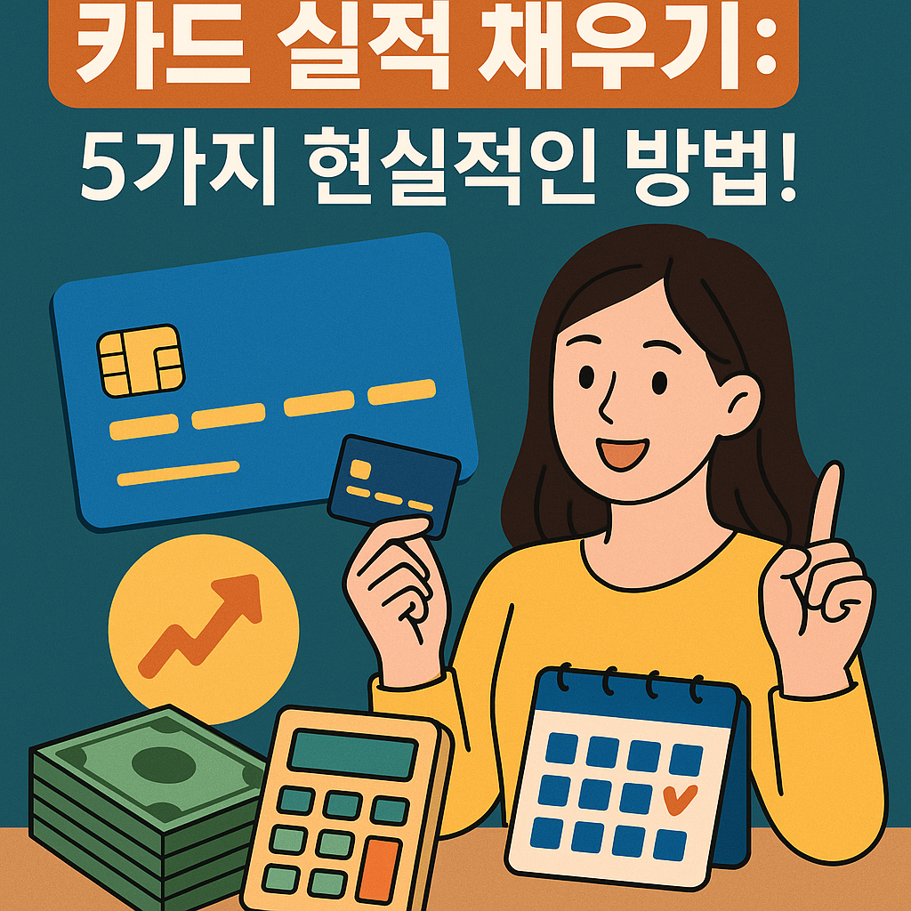 카드 실적 채우기: 5가지 현실적인 방법!