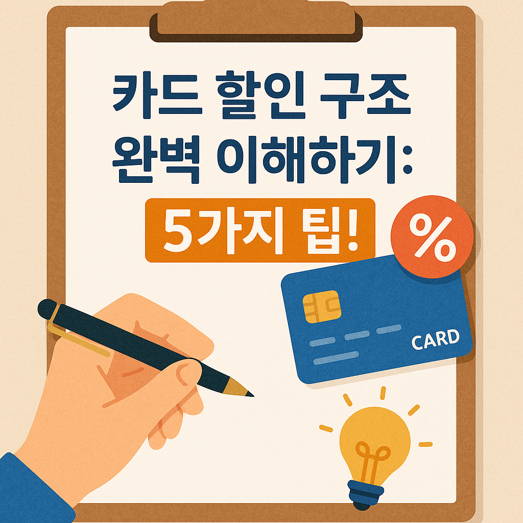 Illustration of 카드 할인 구조 완벽 이해하기: 5가지 팁!