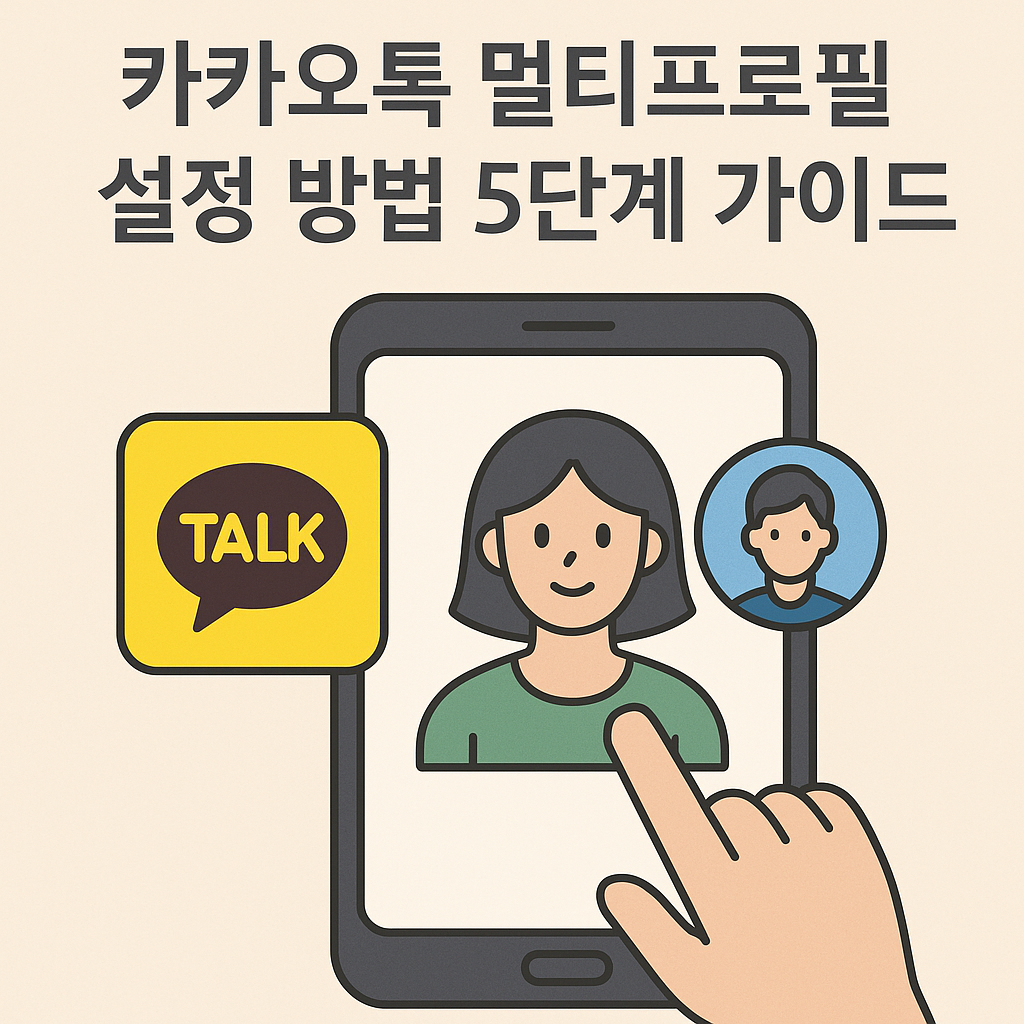 Illustration of 카카오톡 멀티프로필 설정 방법 5단계 가이드