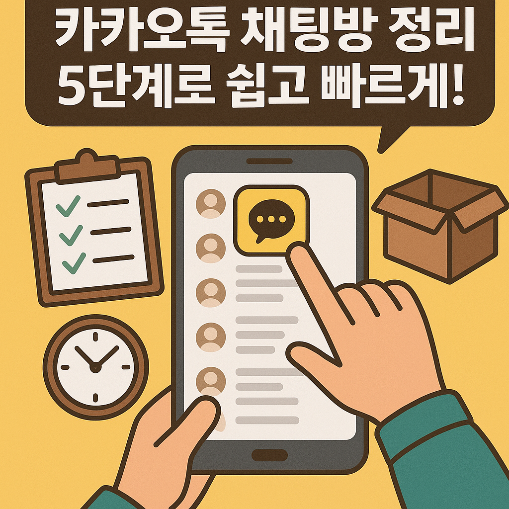Illustration of 카카오톡 채팅방 정리 5단계로 쉽고 빠르게!