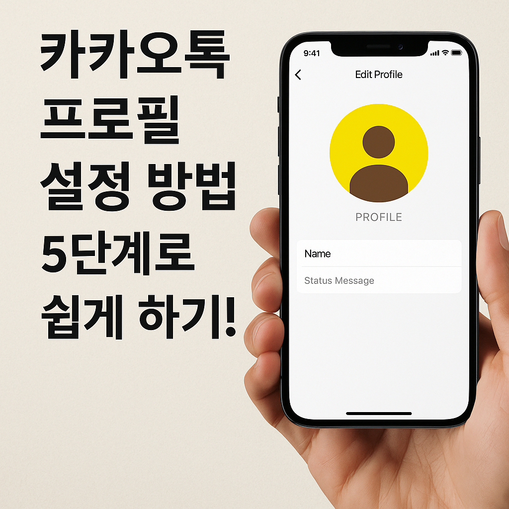 Illustration of 카카오톡 프로필 설정 방법 5단계로 쉽게 하기!
