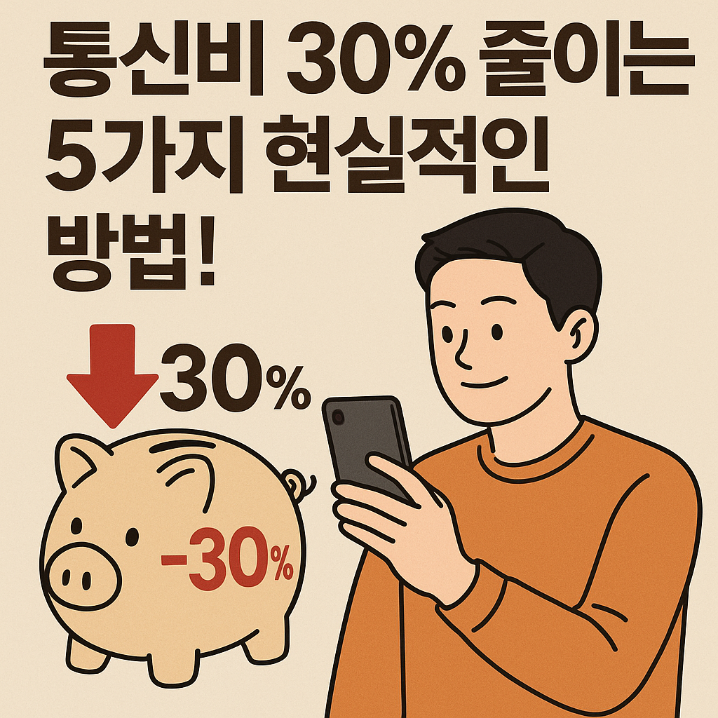 Illustration of 통신비 30% 줄이는 5가지 현실적인 방법!
