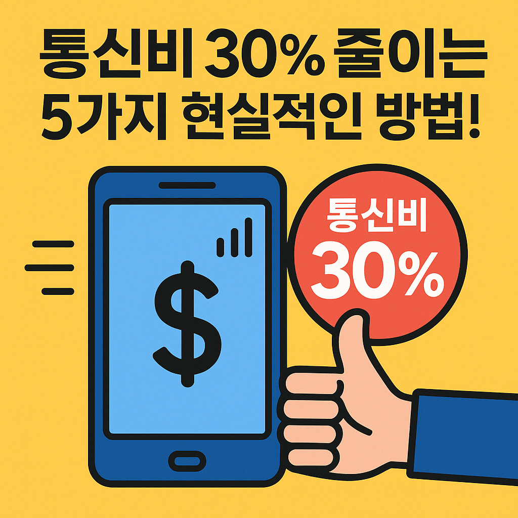 Illustration of 통신비 30% 줄이는 5가지 현실적인 방법!