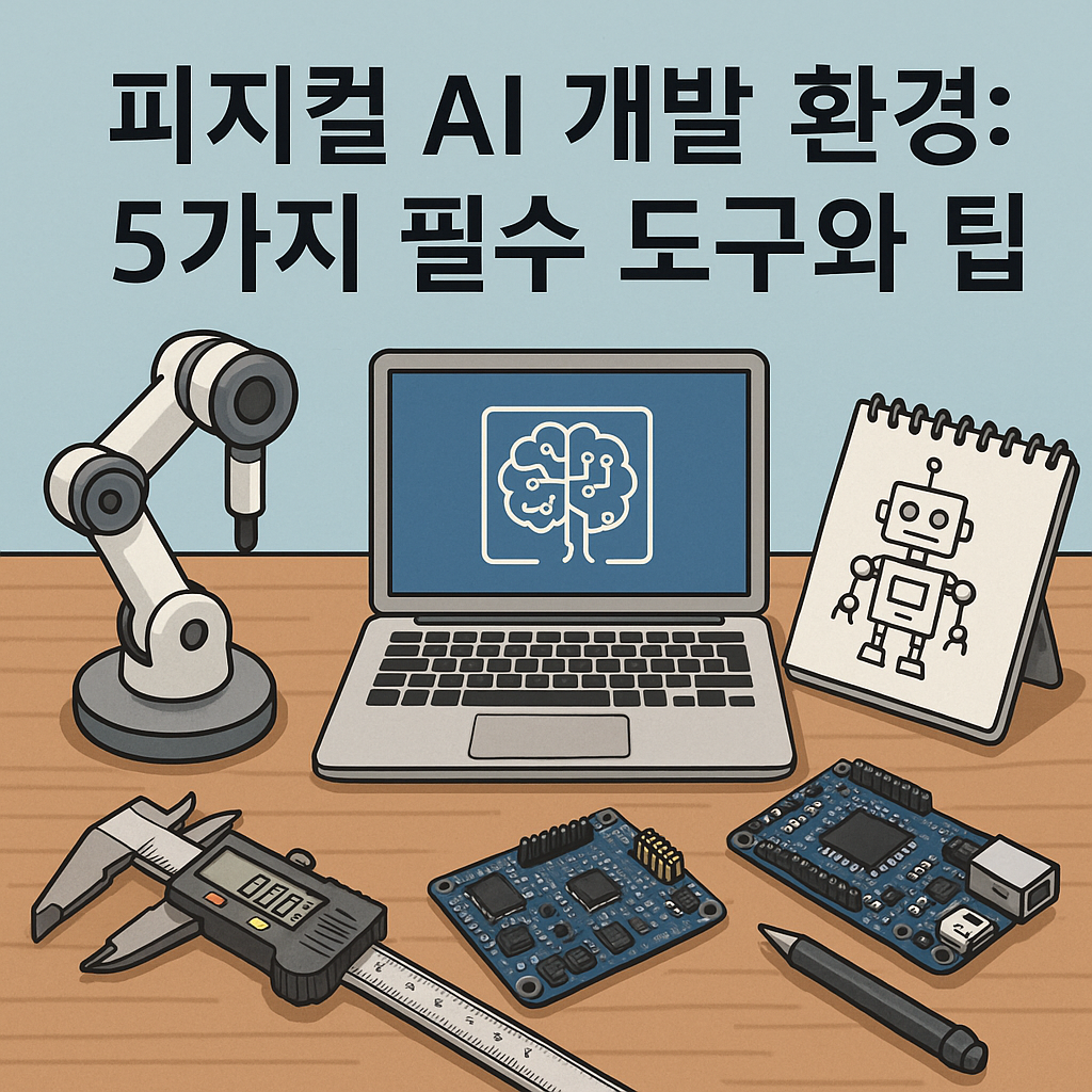 Illustration of 피지컬 AI 개발 환경: 5가지 필수 도구와 팁