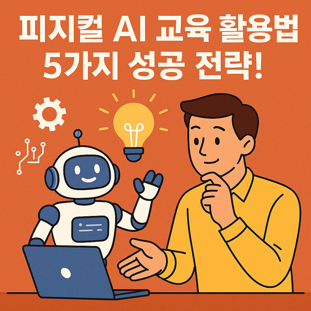 Illustration of 피지컬 AI 교육 활용법: 5가지 성공 전략!