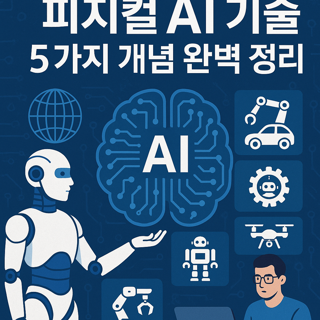 Illustration of 피지컬 AI 기술 5가지 개념 완벽 정리!