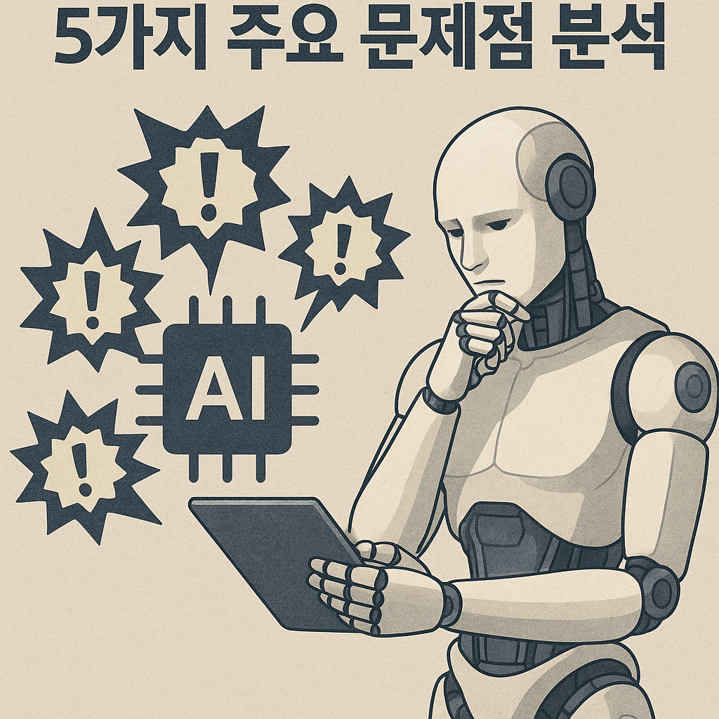Illustration of 피지컬 AI 기술의 한계, 5가지 주요 문제점 분석