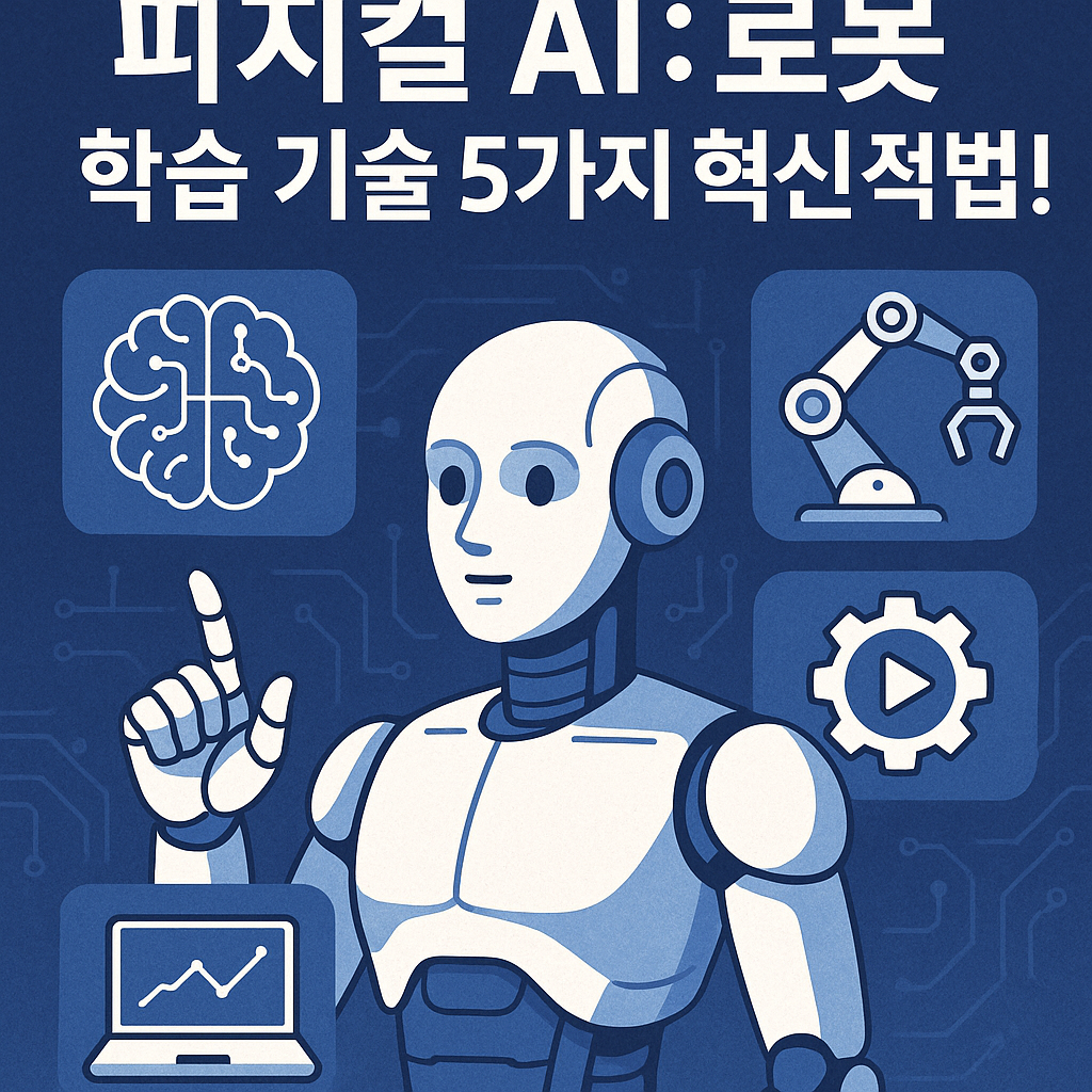 Illustration of 피지컬 AI: 로봇 학습 기술 5가지 혁신적 방법!