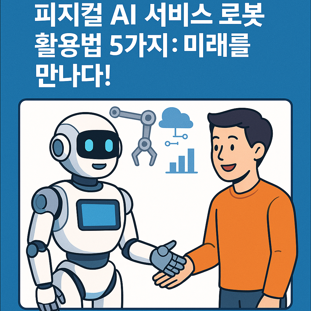Illustration of 피지컬 AI 서비스 로봇 활용법 5가지: 미래를 만나다!