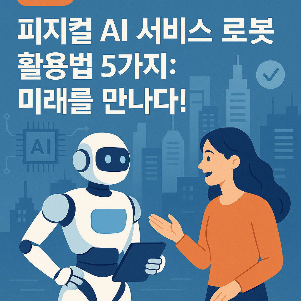 피지컬 AI 서비스 로봇 활용법: 미래 산업과 일상을 변화시키는 5가지 핵심 가이드
