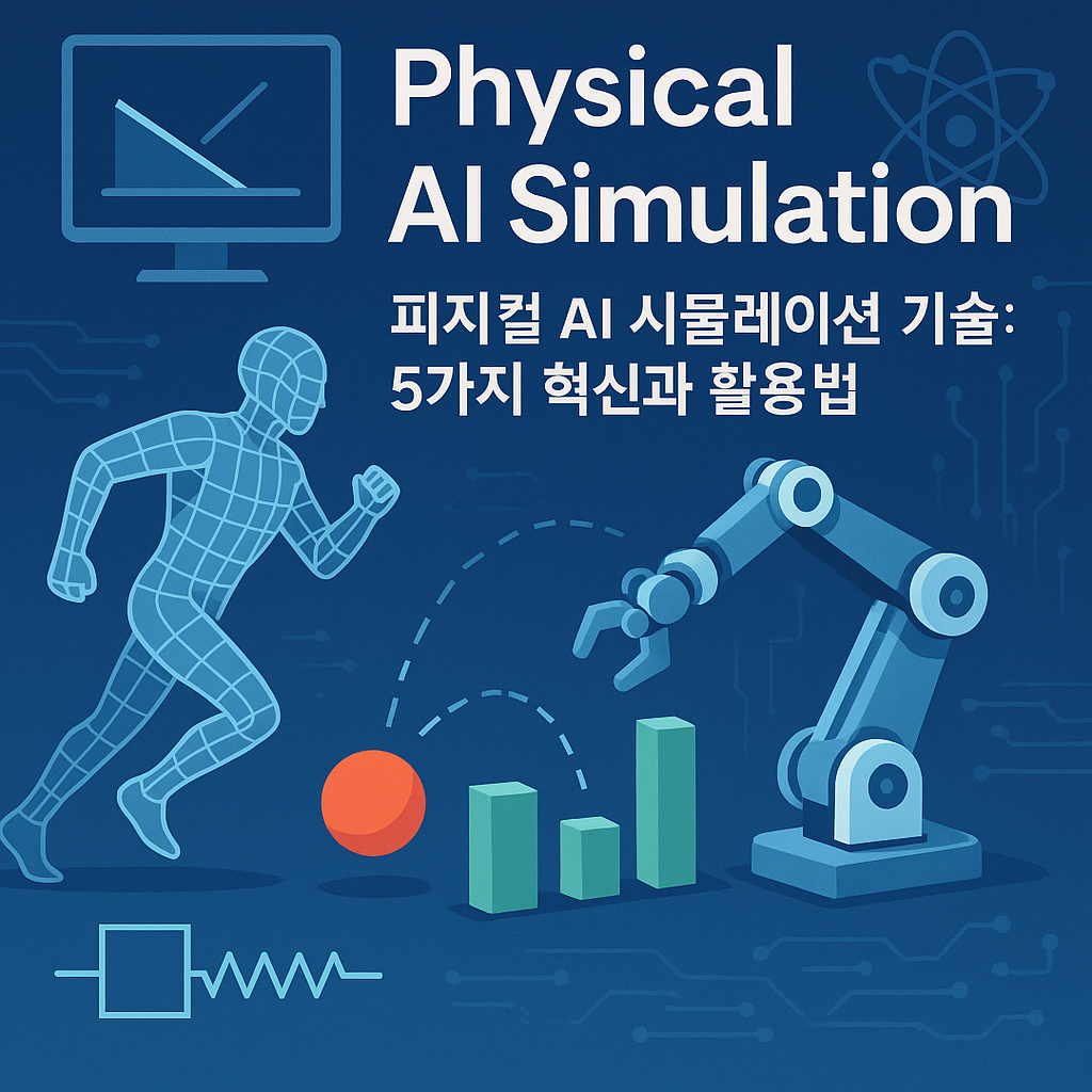 Illustration of 피지컬 AI 시뮬레이션 기술 5가지 혁신과 활용법
