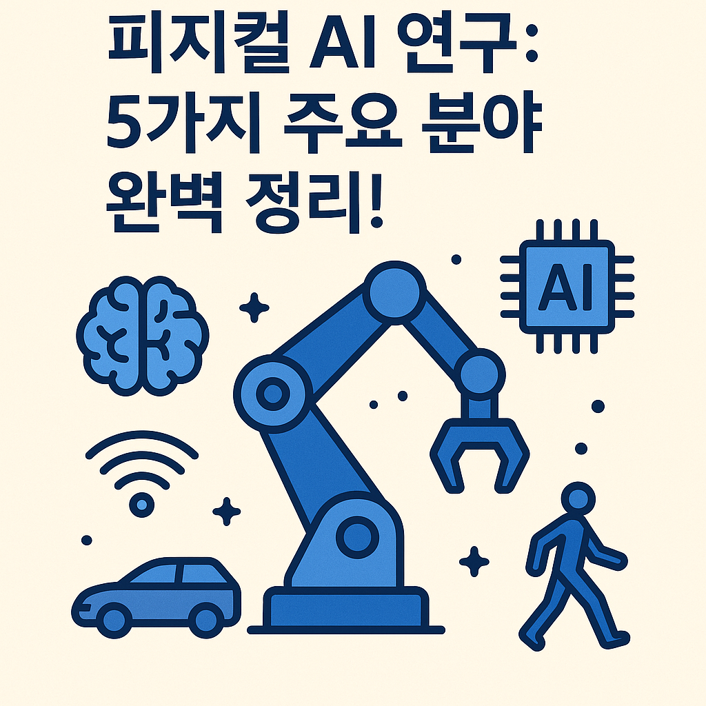 Illustration of 피지컬 AI 연구: 5가지 주요 분야 완벽 정리!