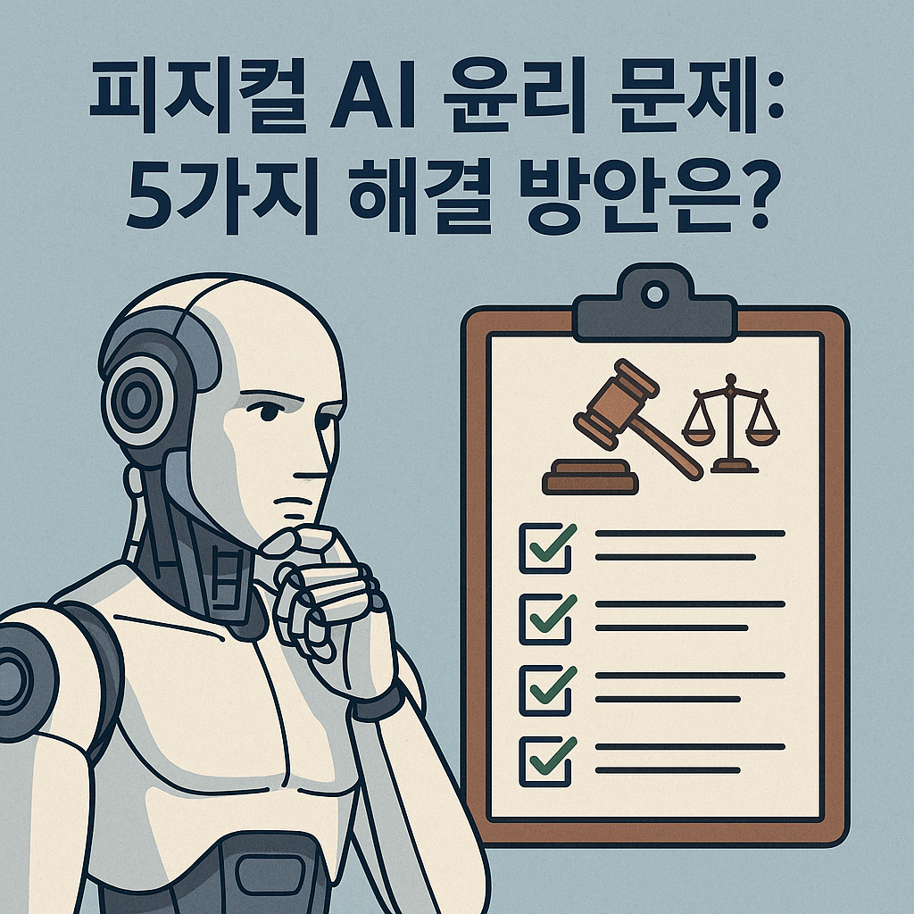 Illustration of 피지컬 AI 윤리 문제: 5가지 해결 방안은?