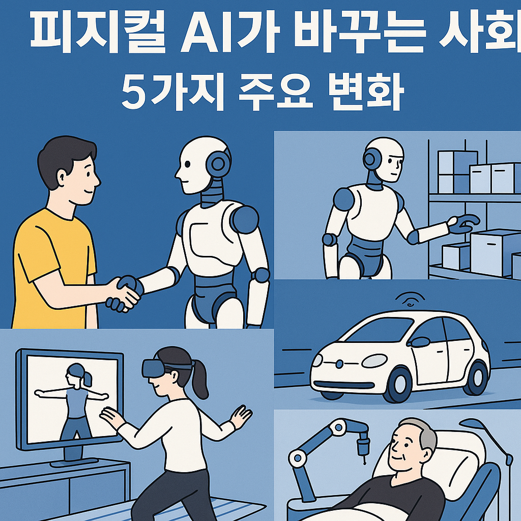 Illustration of 피지컬 AI가 바꾸는 사회: 5가지 주요 변화