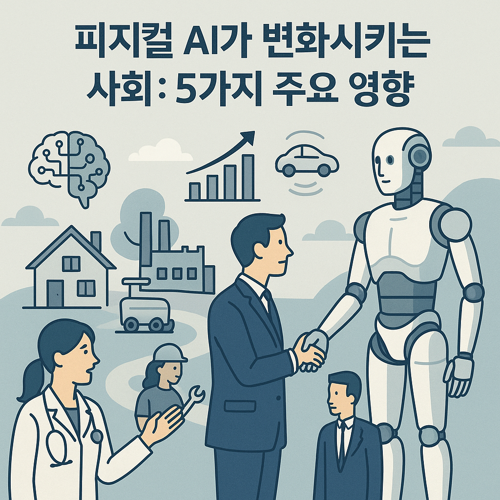 Illustration of 피지컬 AI가 변화시키는 사회: 5가지 주요 영향