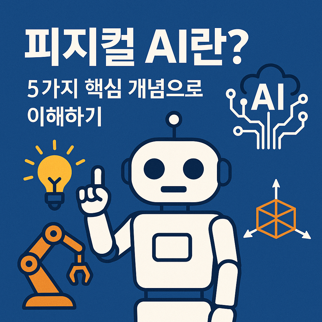 Illustration of 피지컬 AI란? 5가지 핵심 개념으로 이해하기!