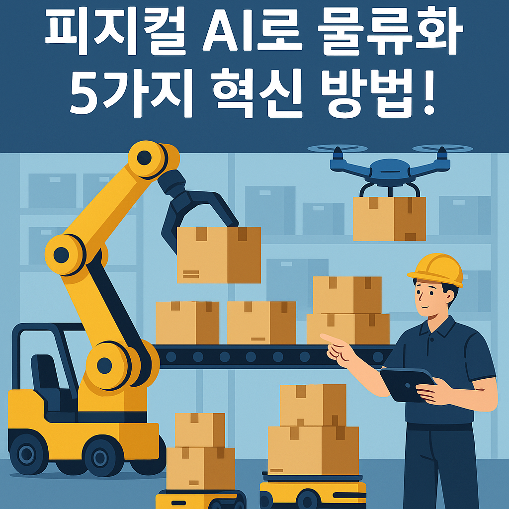 Illustration of 피지컬 AI로 물류 자동화 5가지 혁신 방법!