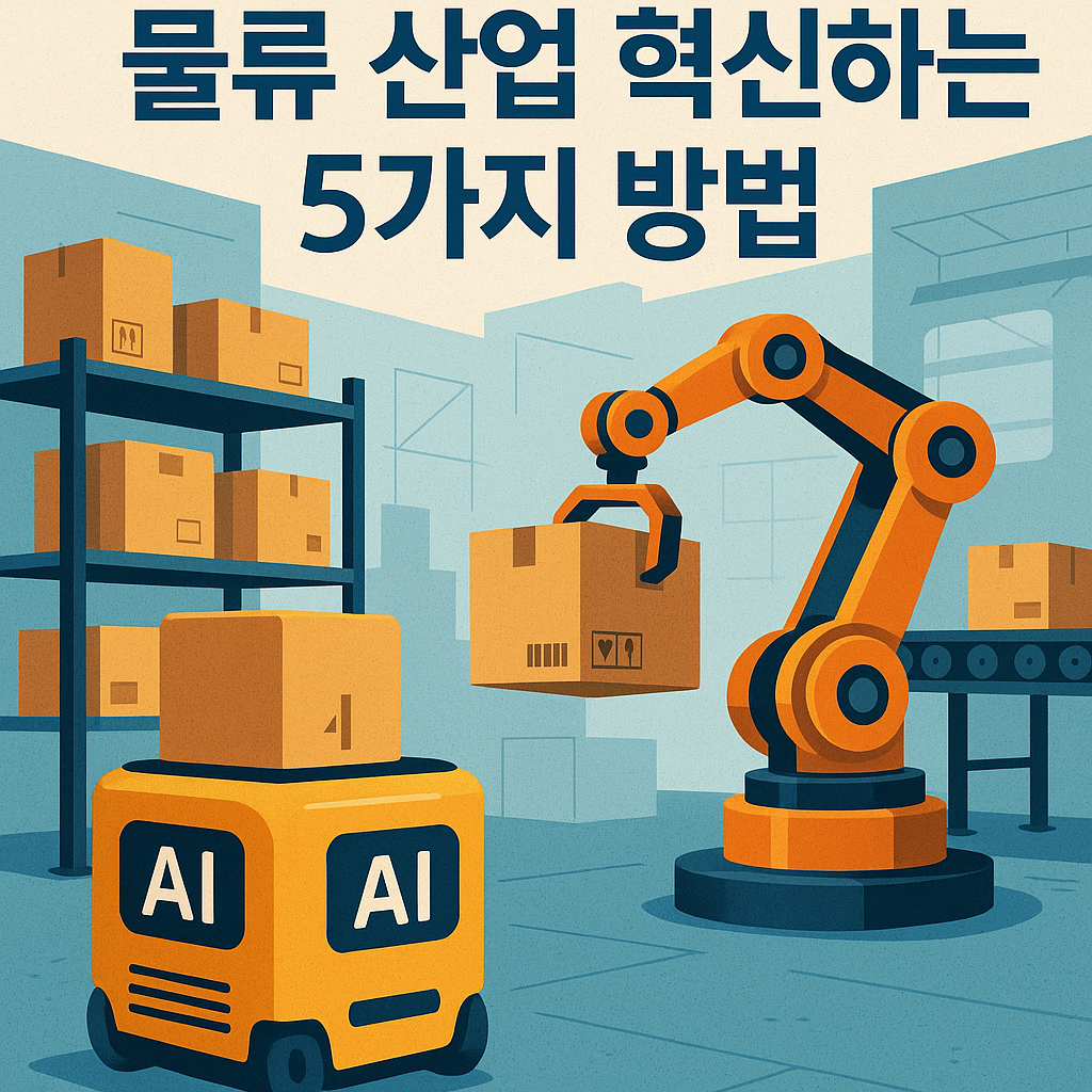 Illustration of 피지컬 AI로 물류 산업 혁신하는 5가지 방법