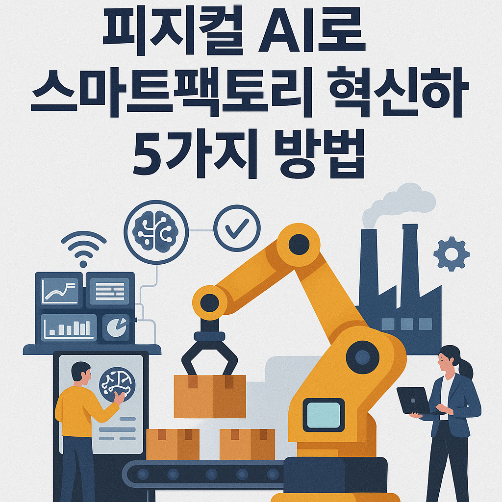 Illustration of 피지컬 AI로 스마트팩토리 혁신하는 5가지 방법