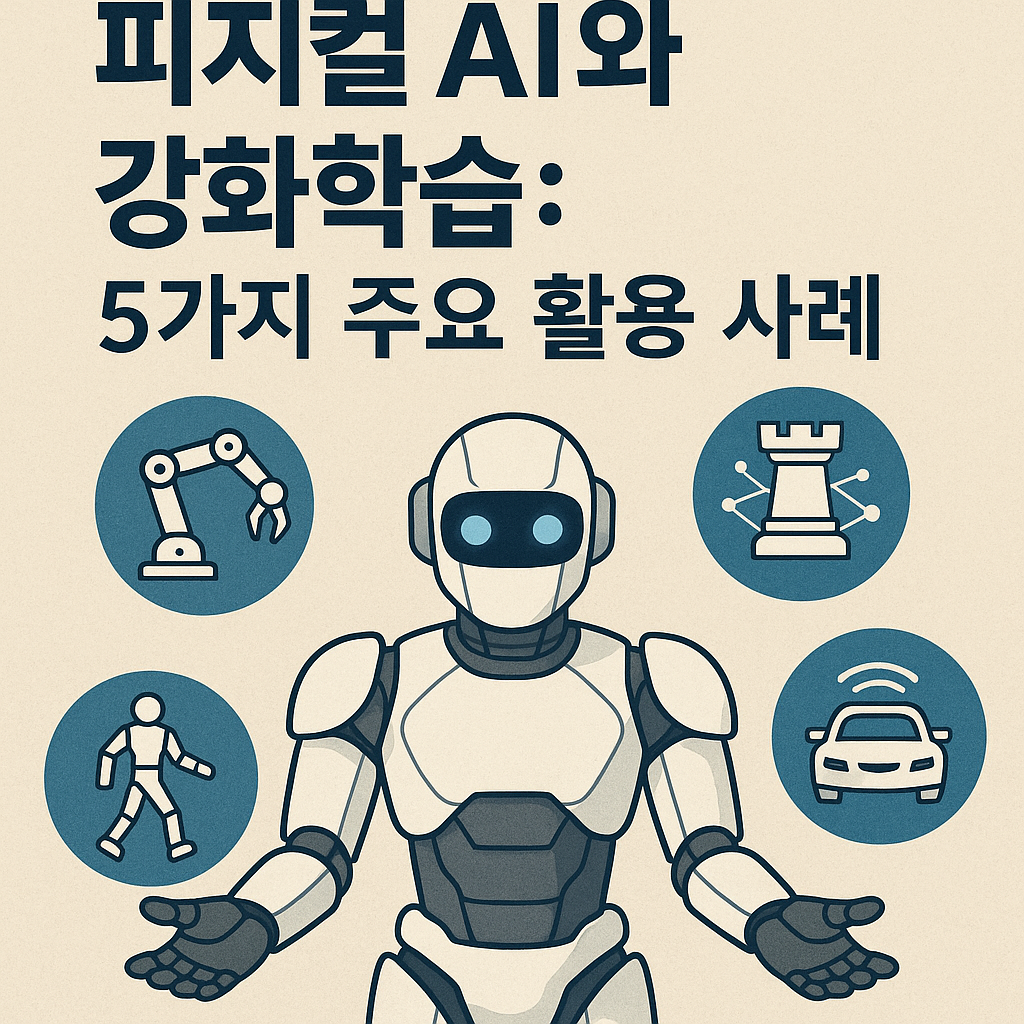 Illustration of 피지컬 AI와 강화학습: 5가지 주요 활용 사례