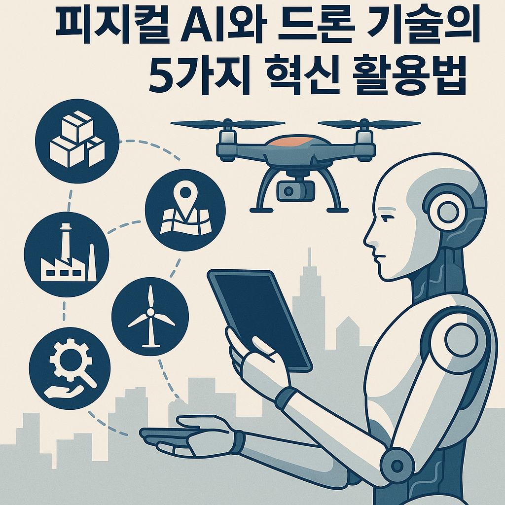 Illustration of 피지컬 AI와 드론 기술의 5가지 혁신 활용법