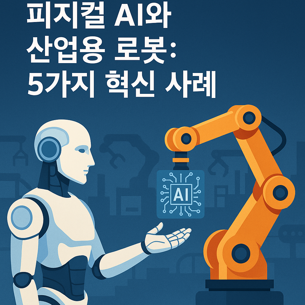 Illustration of 피지컬 AI와 산업용 로봇: 5가지 혁신 사례