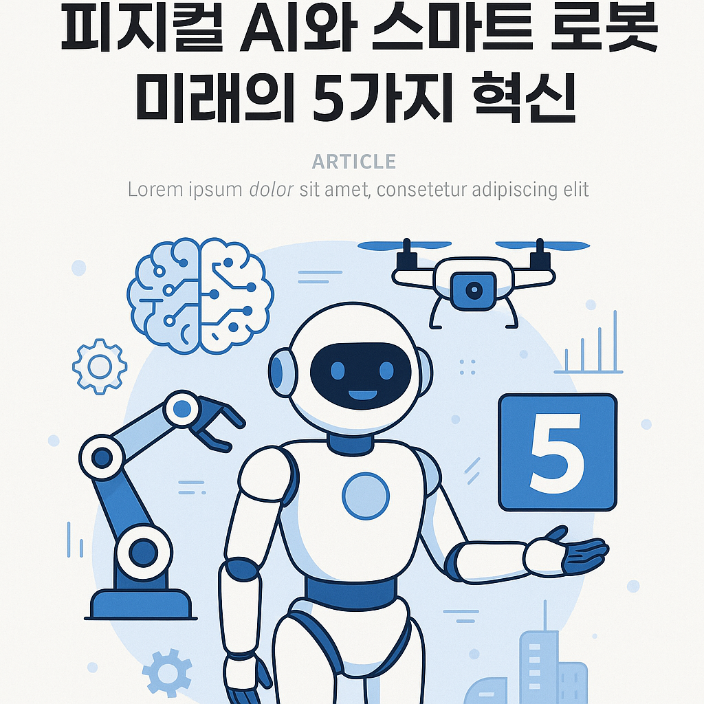 Illustration of 피지컬 AI와 스마트 로봇: 미래의 5가지 혁신