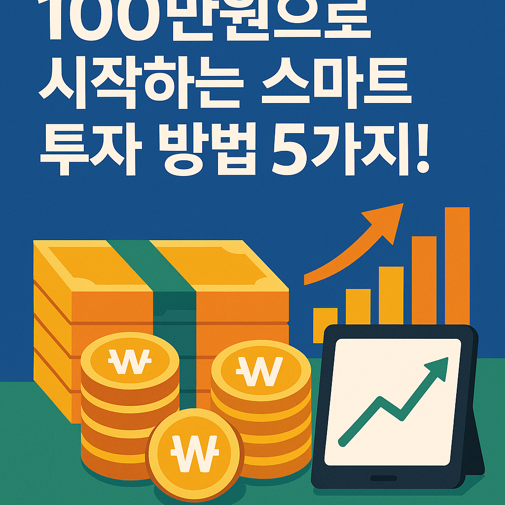 100만원으로 시작하는 스마트 투자 방법 5가지!