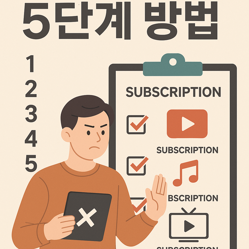 Illustration of 2023년 구독 서비스 정리 5단계 방법!