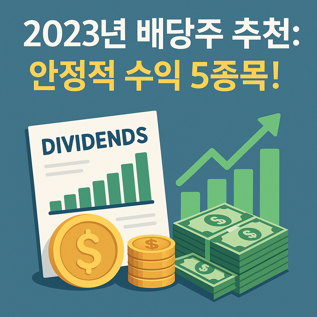 Illustration of 2023년 배당주 추천: 안정적 수익 5종목!