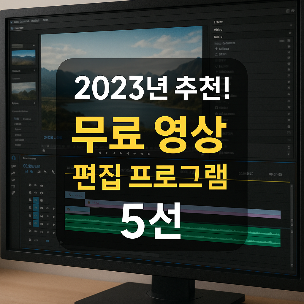 Illustration of 2023년 추천! 무료 영상 편집 프로그램 5선