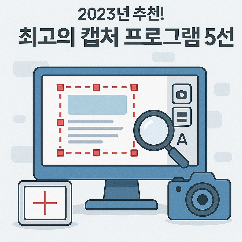 Illustration of 2023년 추천! 최고의 캡처 프로그램 5선