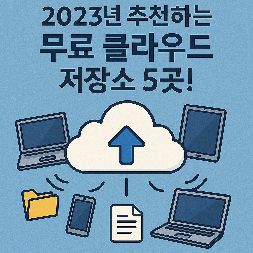 Illustration of 2023년 추천하는 무료 클라우드 저장소 5곳!