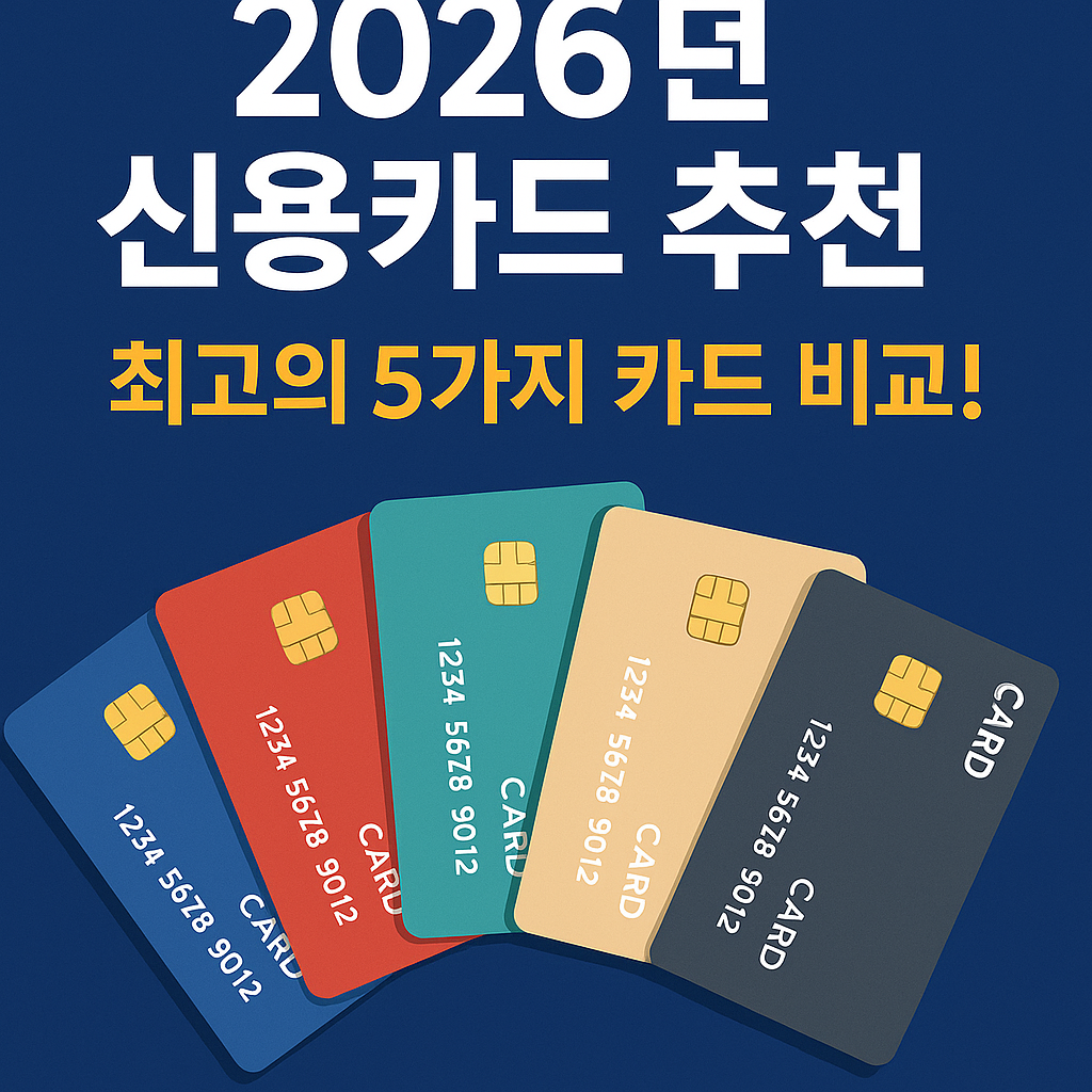 2026 신용카드 추천 가이드: 소비 패턴별 최적의 혜택 및 효율 분석