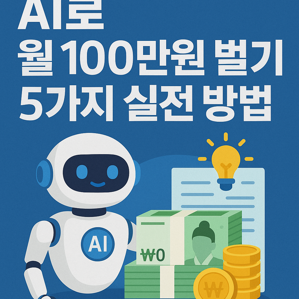 AI로 월 100만원 벌기! 5가지 실전 방법