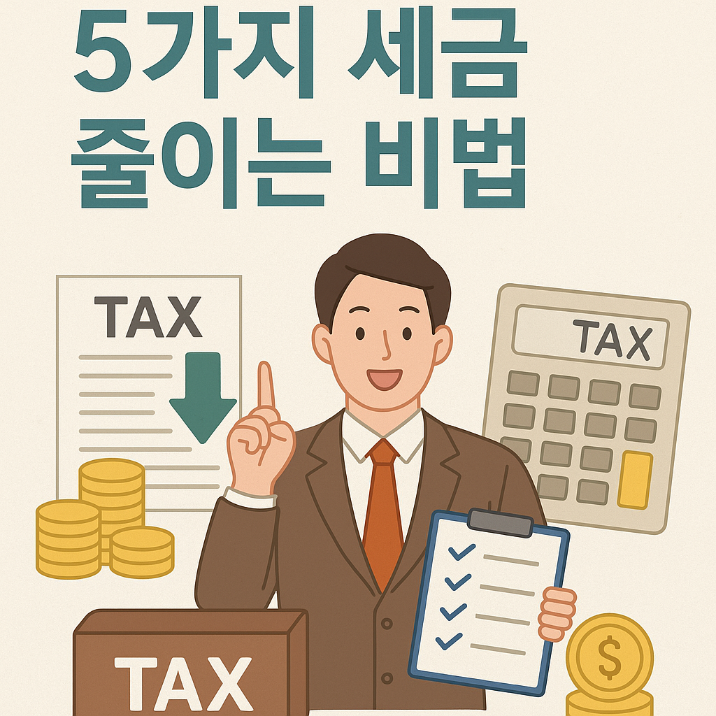Illustration of 개인사업자를 위한 5가지 세금 줄이는 비법
