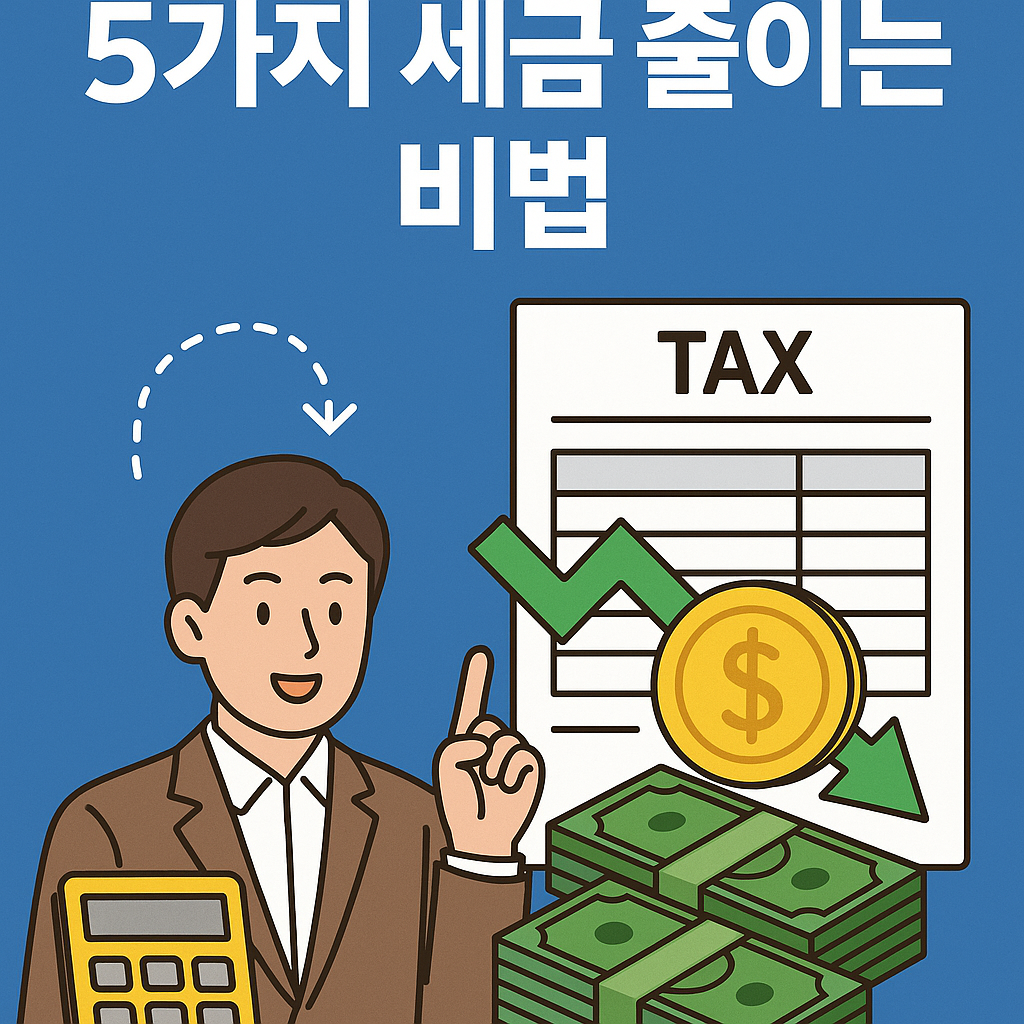 Illustration of 개인사업자를 위한 5가지 세금 줄이는 비법