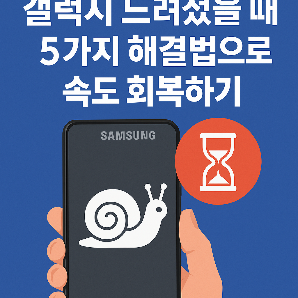 Illustration of 갤럭시 느려졌을 때! 5가지 해결법으로 속도 회복하기