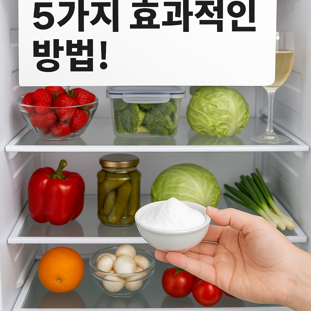 Illustration of 냉장고 냄새 제거 5가지 효과적인 방법!