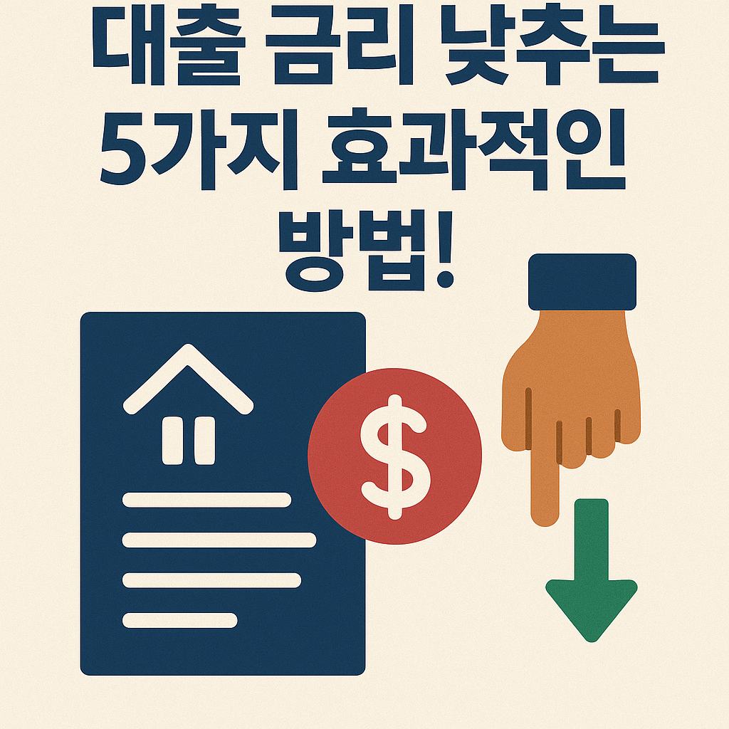 Illustration of 대출 금리 낮추는 5가지 효과적인 방법!