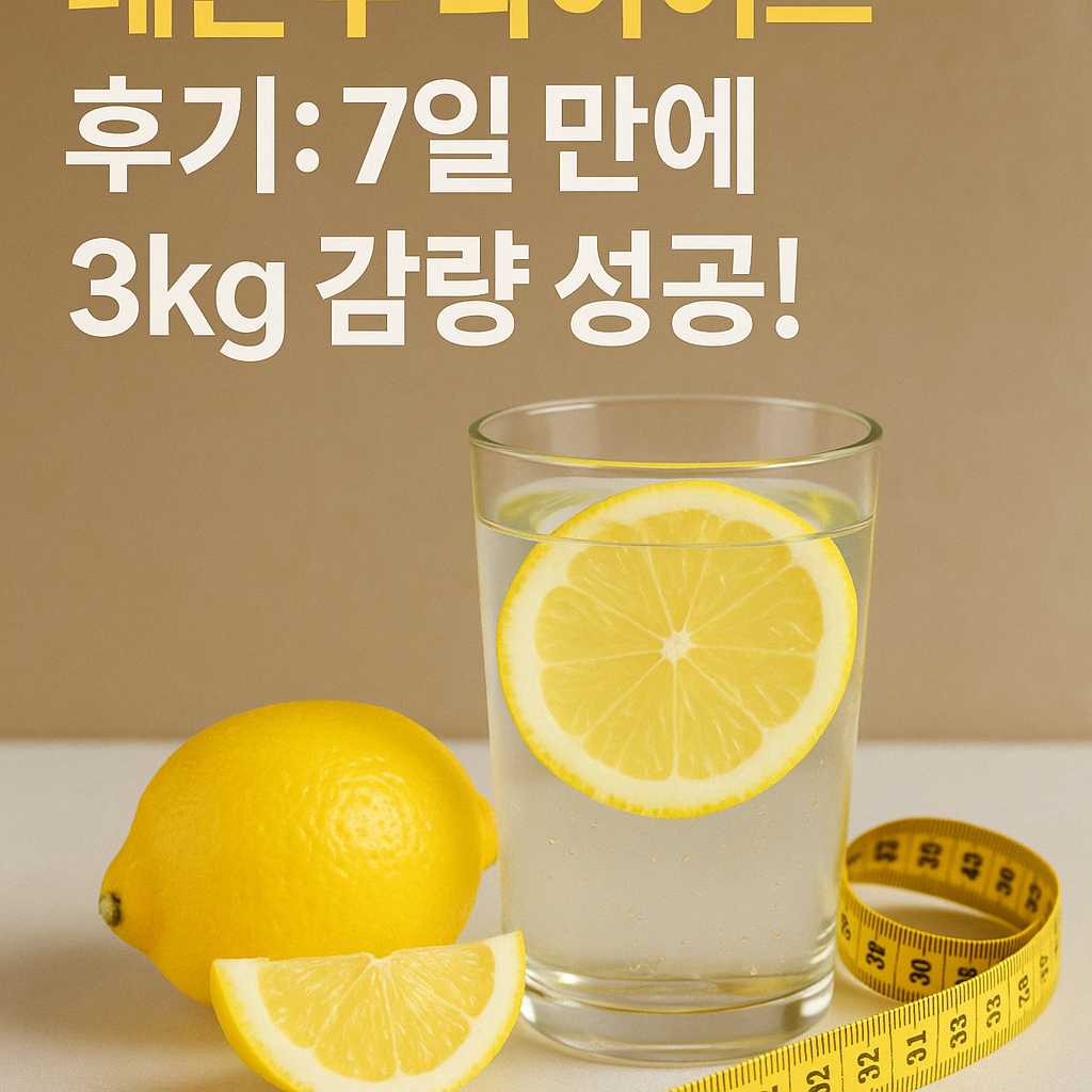 Illustration of 레몬수 다이어트 후기: 7일 만에 3kg 감량 성공!
